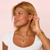 Kezia Gold Green Star Stacking Necklace