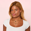 Anais Gold Green Droplet Stacking Necklace