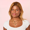 Anais Gold Green Droplet Stacking Necklace