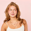 Kezia Gold Pink Star Stacking Necklace