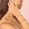 Ariella Gold Turquoise Stacking Star Hand Chain