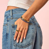 Tanieta Gold Blue Organic Bangle