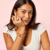 Amina Gold Blue Heart Ring