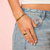 Tanieta Gold Green Organic Bangle