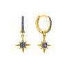 The Romilly, Cosima Huggie & Cosima Stud Set – Gold & Blue