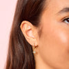 Cosima Gold Crystal Star Huggie Earrings