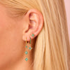 Cosima Gold Turquoise Star Huggie Earrings