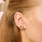 Cosima Star Stud Earrings Gold & Green