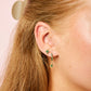 Cosima Star Stud Earrings Gold & Green