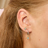 Cosima Turquoise Gold Star Huggie Earrings