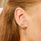 Cosima Star Stud Earrings Gold & Turqouise