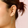 Cosima Green Gold Star Huggie Earrings