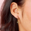 Cosima Green Gold Star Huggie Earrings