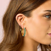 Cosima Turquoise Gold Star Huggie Earrings