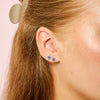 Cosima Star Stud Earrings Silver & Blue