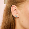 Cosima Star Stud Earrings Silver & Turqouise