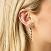 Cosima Star Stud Earrings Silver & Turqouise