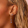 Cosima Silver Blue Star Stud Earrings