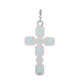 Phoebe Waterproof Turquoise Silver Cross Pendant Charm