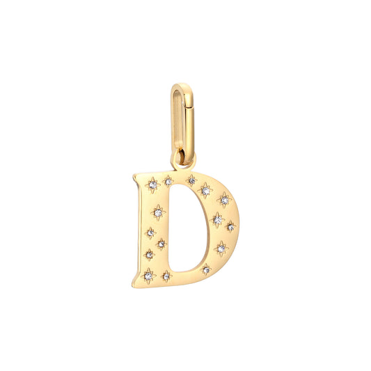 D Minnie Letter Star Necklace Charm