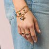 Daisy Blue Gold Charm Bracelet