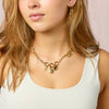 Chloe Crystal Gold Charm Necklace