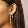 Freya Crystal Silver Droplet Statement Studs