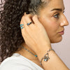 Charli Turqouise Silver Charm Bracelet
