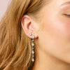 Freya Crystal Silver Droplet Statement Studs