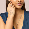 Kareena Blue Silver Hand Chain