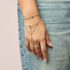 Kareena Blue Silver Hand Chain