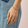 Gigi Silver Crystal Charm Bracelet