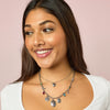 Megan Crystal Silver Heart Pendant Necklace