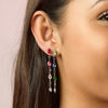 Freya Rainbow Silver Droplet Statement Studs
