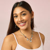 Etalie Rainbow Silver Charm Necklace