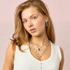India Droplet Necklace Silver & Turqouise