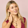 Megan Pink Gold Heart Pendant Necklace