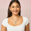 Megan Crystal Silver Heart Pendant Necklace