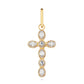Phoebe Crystal Gold Cross Pendant Charm
