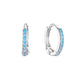 Evie Turquoise Silver Huggie Earrings