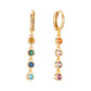 Ellica Rainbow Droplet Gold Huggie Hoops