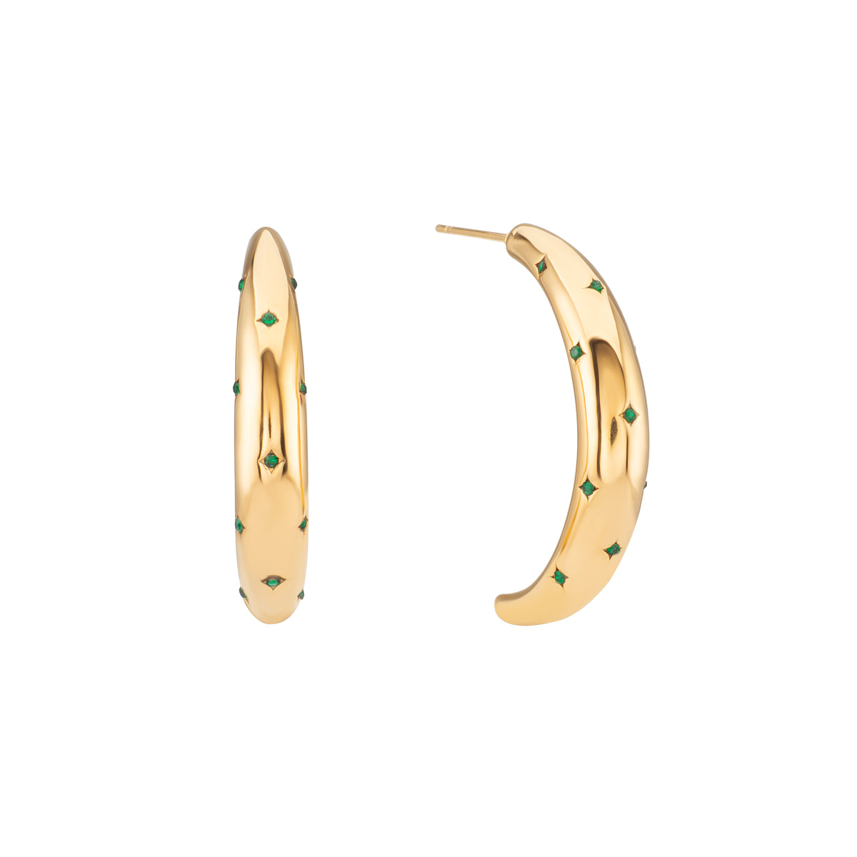 Skye Chunky Half Hoop Earrings