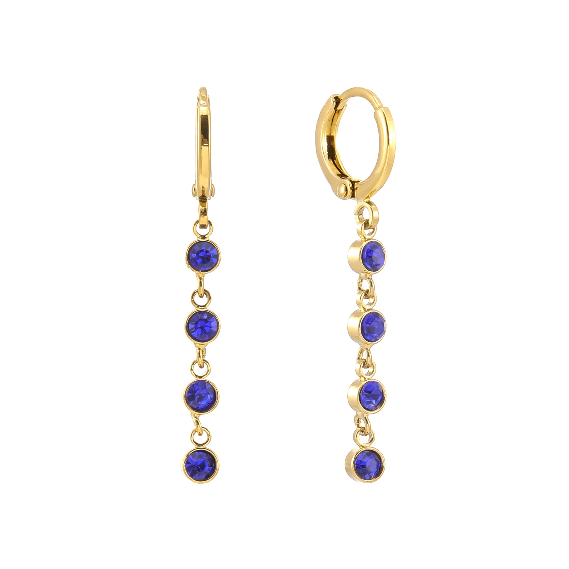 Ellica Gold Droplet Huggie Earrings