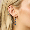 Ellica Blue Gold Droplet Huggie Earrings