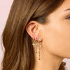 Ellica Gold Crystal Droplet Huggie Earring