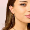 Ellica Pink Gold Droplet Huggie Earrings