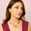 Ellica Pink Gold Droplet Huggie Earrings