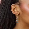 Ellica Rainbow Droplet Gold Huggie Hoops