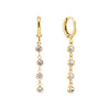 Ellica Gold Crystal Droplet Huggie Earring