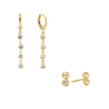 The Ellica & Molly Set – Gold & Crystal